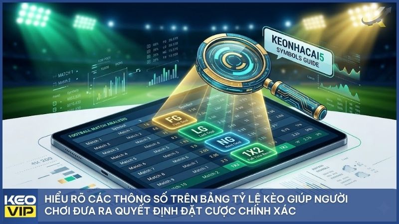 Kèo Đội Ghi Bàn Trước Đội Ghi Bàn Sau: Luật Chơi & Bí Quyết Soi Kèo Tại Keonhacai5 2 Bảng giải mã các ký hiệu FG, LG, NG phổ biến trên giao diện soi tỷ lệ bóng đá tại Keonhacai5